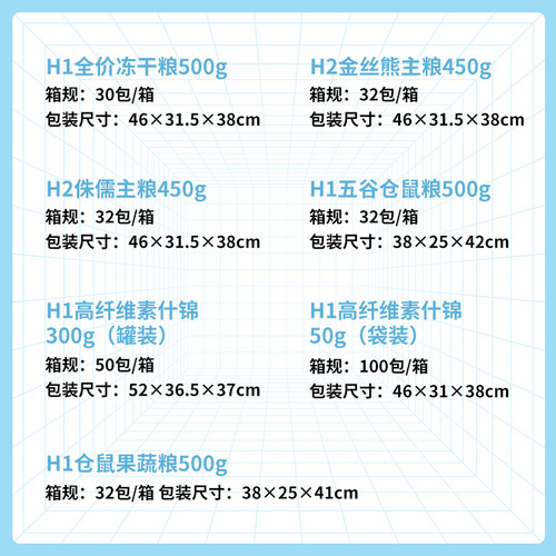Bucstar H1 hamster grain freeze-dried grain nutrition golden bear dwarf full price main feed staple food 500g