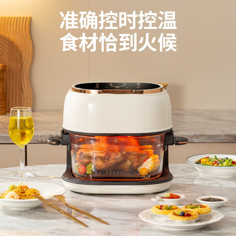 Бытовая многофункциональная интеллектуальная сенсорная фритюрница большой емкости на гриле из рыбного стекла визуальный вкладыш Автоматическая электрическая фритюрница