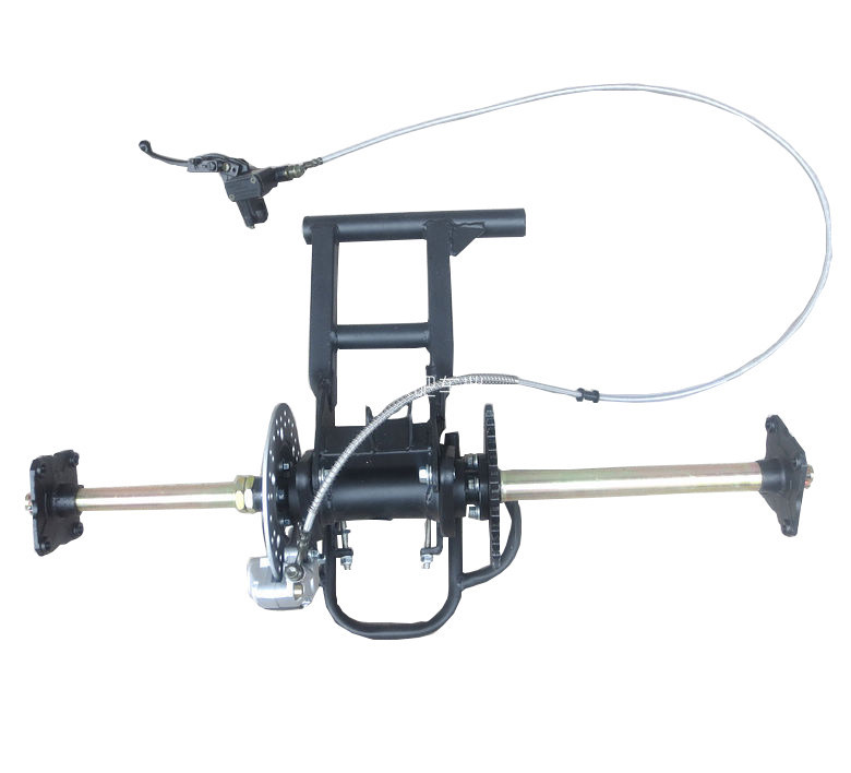 Modified DIY Four-Wheel Go-Kart Parts Gy6 Big Bull Dinosaur Atv Rear Axle with Brake Assembly