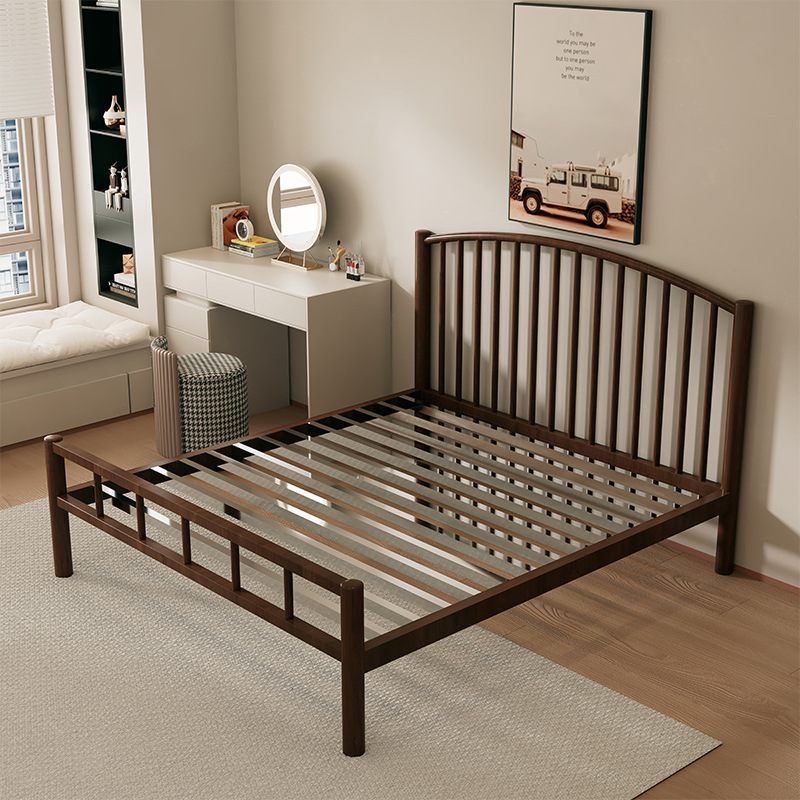 Soft curved bedside black walnut + 13 beams