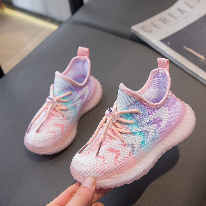 Vår- och höstsko för barn i kokosnöt, andningsbara meshskor för pojkar, nya sportskor för flickor, löparskor i flywoven-modell för baby_voghion.com