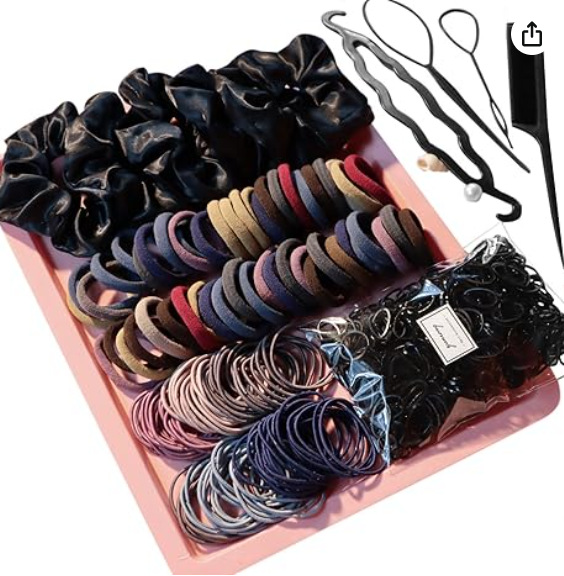 Europa y los Estados Unidos venden juegos de joyas para el cabello transfronterizos calientes anillo para el cabello combinación de estilo multicolor correa de cabello simple cuerda de cabeza