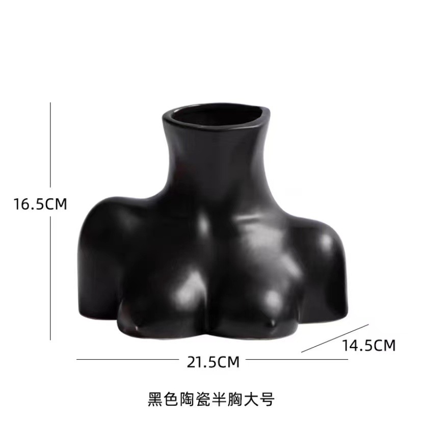 반신 인체 대형 검정색