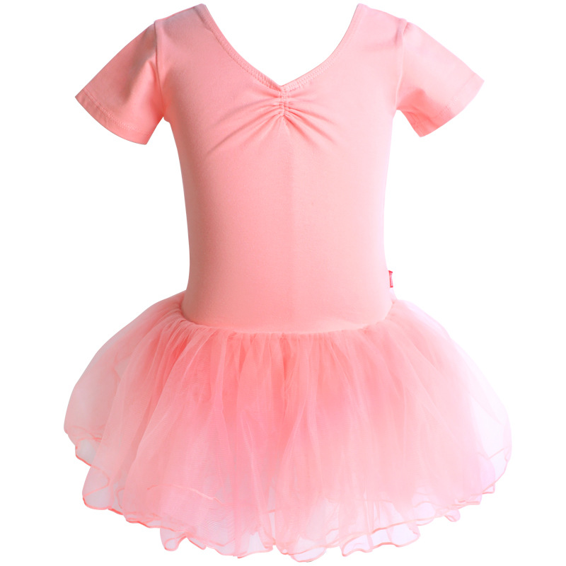 Ropa de baile niños niñas práctica ropa de manga larga hilado puffy ropa de rendimiento vestido lindo Ballet princesa vestido