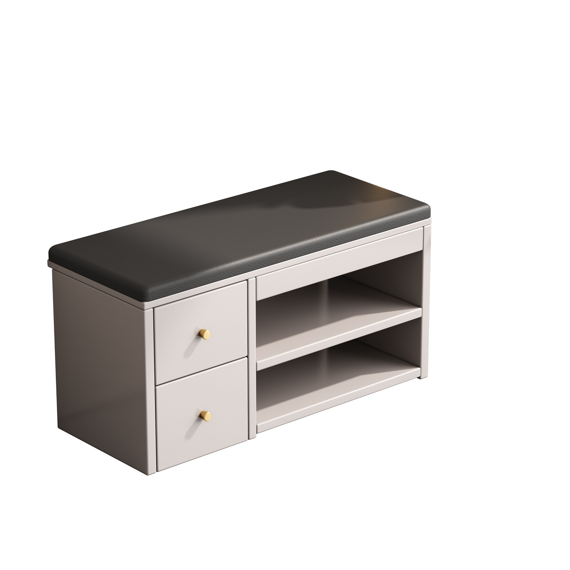 Banco para cambiar zapatos para la entrada del hogar, zapatero de lujo ligero, almacenamiento multifuncional, zapatero pequeño y estrecho para la entrada, banco largo integrado para la entrada.