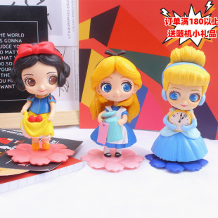Q version flower base cute petals Princess Snow White Mermaid Alice Cinderella doll cake decoration ornaments