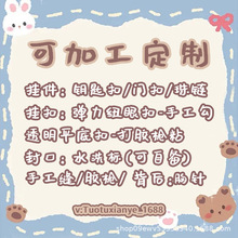 可加工样式钥匙扣门扣珠链弹力纽眼扣透明平底扣胸针封口服装辅料