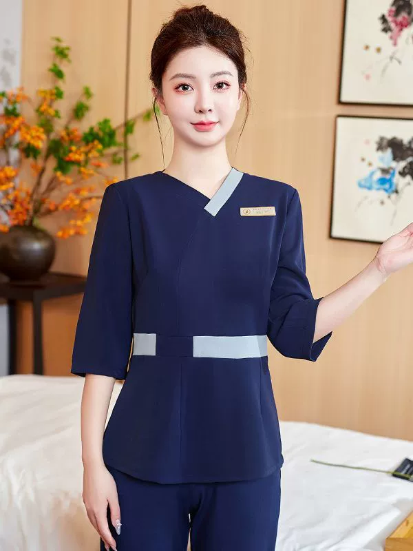 SPA Красотa платье профессиональный костюм осень Beauty Technician Health Technician Service Beauty Salon Health Hall Health Museum foot bath work clothes