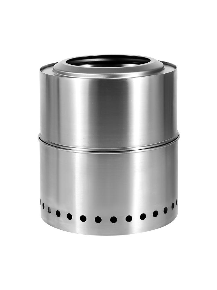 Horno de acero inoxidable al aire libre, horno de leña plegable, resistente a altas temperaturas y no fácil de deformar, horno de barbacoa de picnic de camping, estufa de calefacción