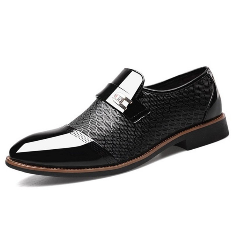 Männer geprägte Lederschuhe bedecken die Füße Herren Freizeitschuhe aus Leder Männer 38-50 große Größe_voghion.com