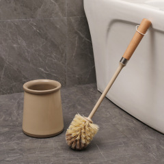 Origin and supply Household toilet cleaning brush set with base bathroom brush wooden long handle toilet brush