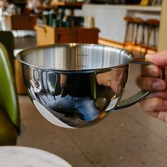 厚重控必入!德系316不鏽鋼大肚早餐杯牛奶打蛋碗量杯帶手柄多用碗