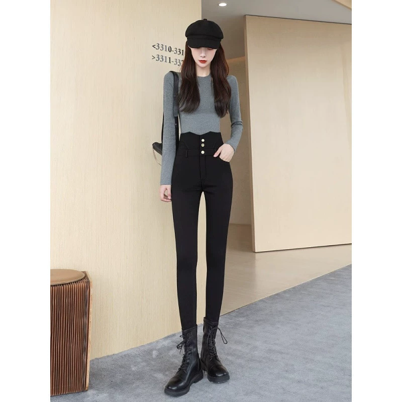 Плюс размер толстый mm200 кг осенью и зимой плюшевые леггинсы