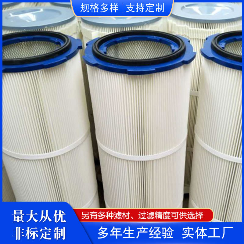 工业除尘滤芯滤筒六耳快拆静电喷涂喷塑粉末回收除尘器抛丸机滤芯