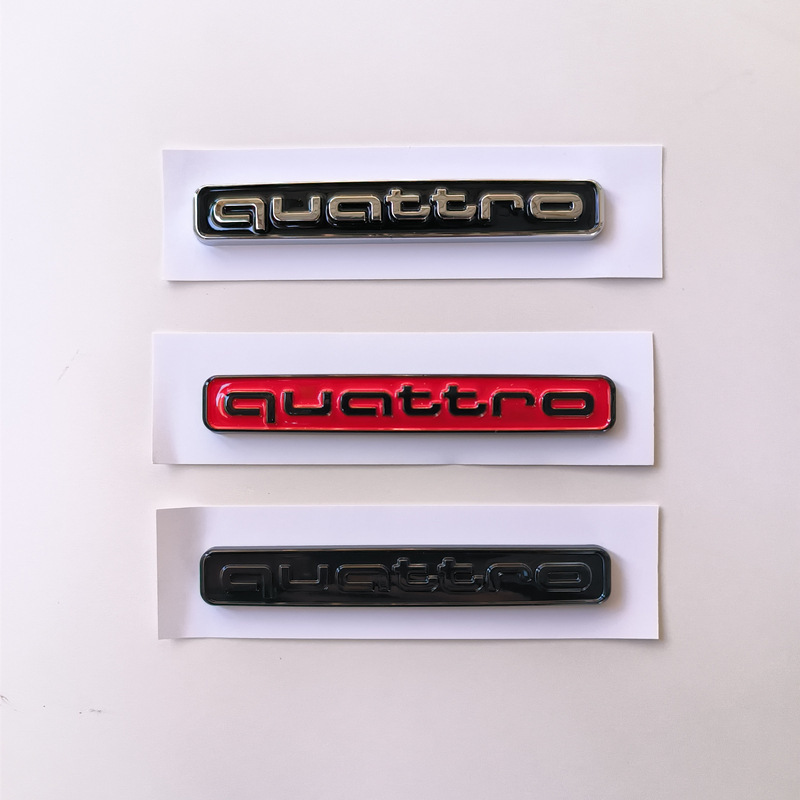 Applicable to Audi quattro four-wheel drive logo A3A4A5A6LQ5LQ7 tail logo modified sports logo black car sticker Applicable to Audi quattro four-wheel drive logo A3A4A5A6LQ5LQ7 tail logo modified sports logo black car sticker