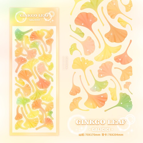 Curry Xixi Original Flower Series Laser Sticker Guka DIY Decoration Material