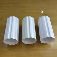 厂家生产花边PVC管梅花形竖波浪北欧罗马柱花纹PVC塑料硬管加工