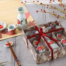 日式陶瓷酒具套装和风清酒小酒壶酒杯温酒器寿司店餐馆手绘礼盒