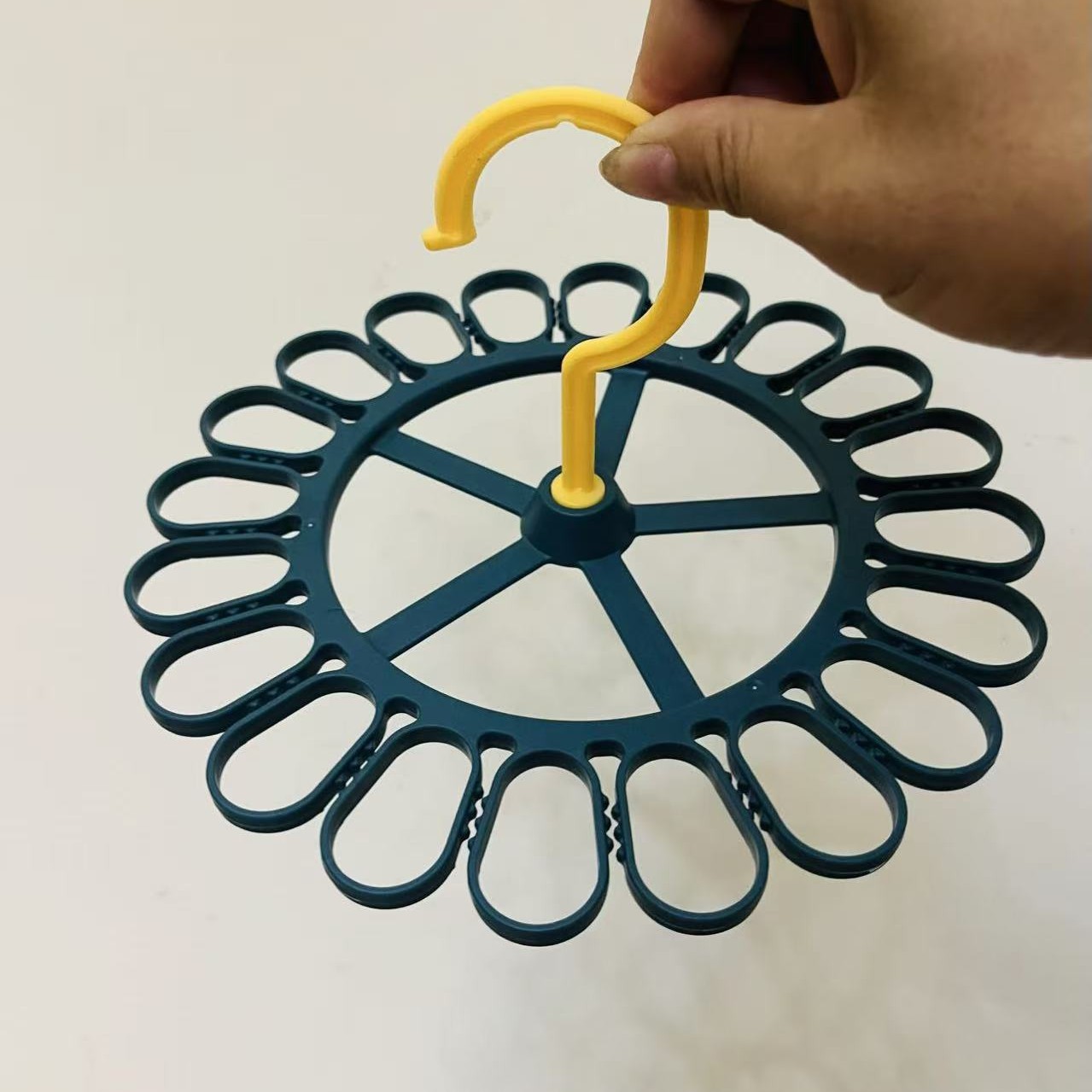 Sock Clips 360-Degree Rotatable 20 Small Clips Sock Drying Rack Underwear Clips Hanger Drying Tray