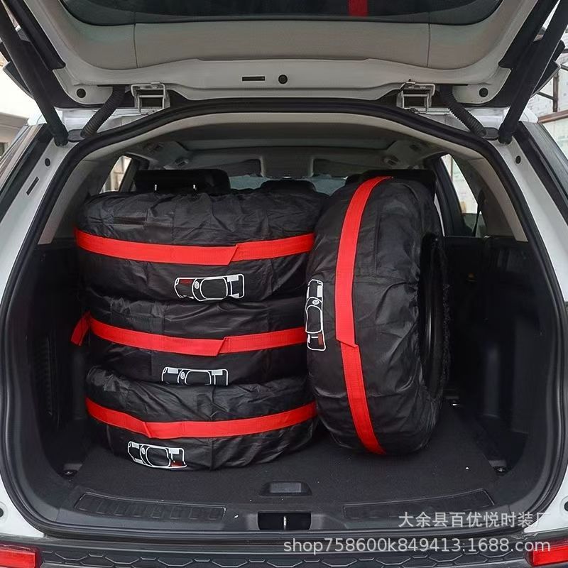 Factory Direct Sales 210D Oxford Cloth Adjustable Car Tire Cover Snow Tire Bag Spare Tire Cover Sun Protection Dust Cover