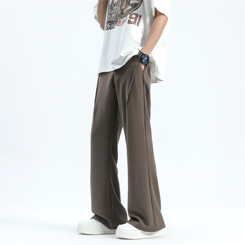 Men's Spring/Summer New Micro Loudspeaker Suit Pants Trendy Brand High end Feeling Pi Shuai Hanging Casual Pants_voghion.com