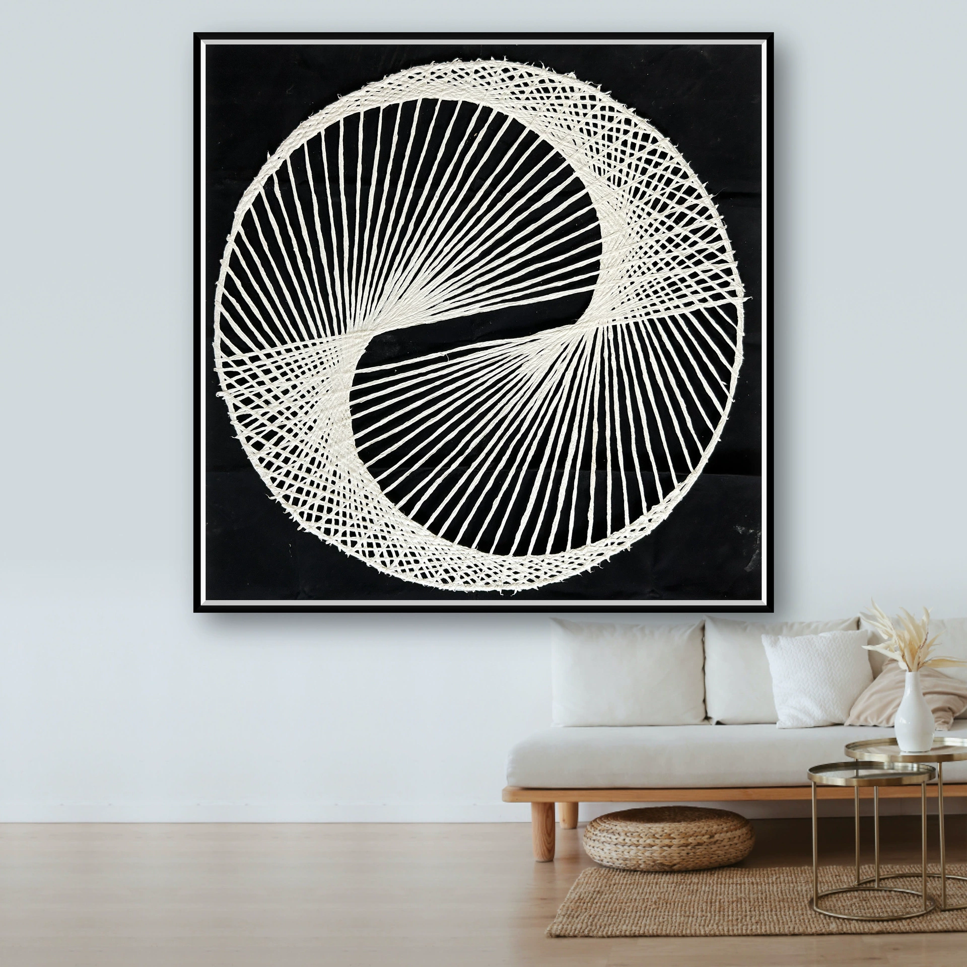 Покупка Amazon декоративная painting wholesale бумажная живопись прихожая подвесная картина кросс-бордер Nordic стиль чистый ручной работы ротанг картина производитель