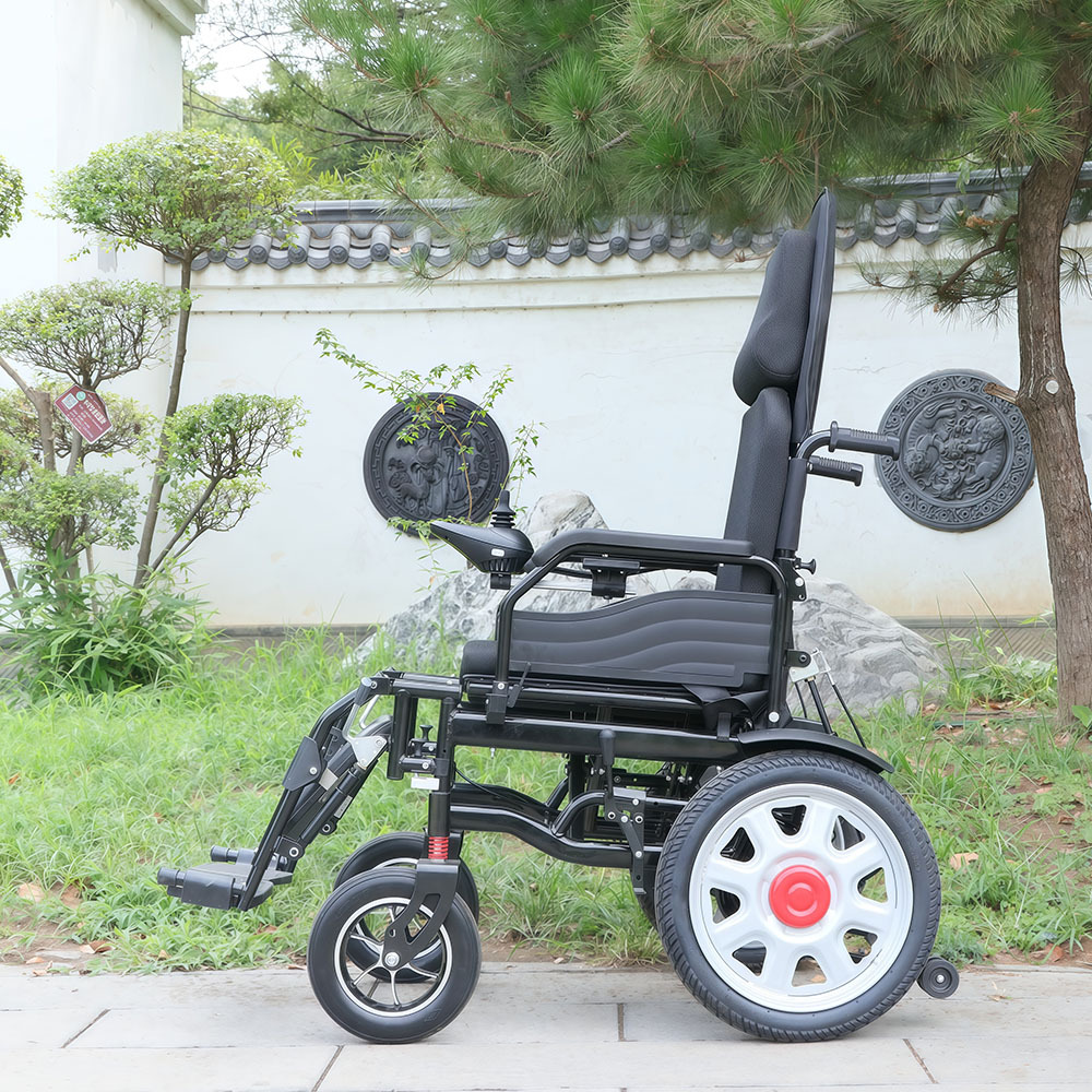 Reclining Electric Wheelchair, Intelligent Fully Automatic Folding Electric Wheelchair for the Elderly and Disabled, Mobility Scooter for the Elderly