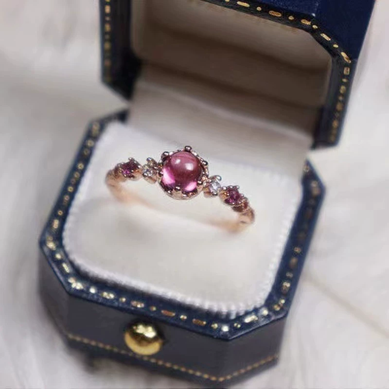 Organic retro universal one size adjustable ring pomegranate, simple and elegant design