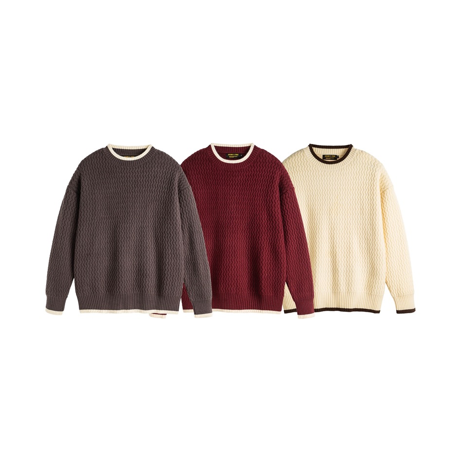 AIKAWASTREE maglione invernale da uomo in lana lavorato a maglia, versatile e ampio, tinta unita M9185_voghion.com