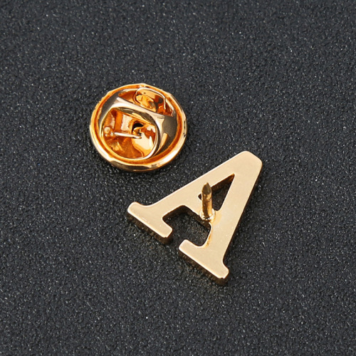 Fashion English gold letter brooch DIY creative suit jacket men and women fashion pin buckle clothes metal accessories