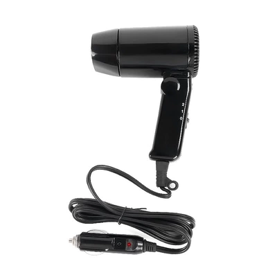 Cross-border new products multi-functional handheld folding car hair dryer high-power 12V car hair dryer outdoor products (Digər kiçik elektrik cihazlar) - black-12v