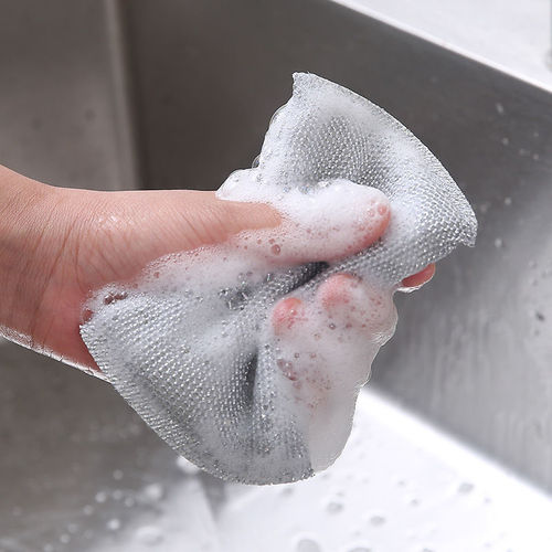 Dishwashing cloth sponge wipe household double-sided non-stick oil kitchen thickened scouring pad steel wool magic wipe for dishwashing