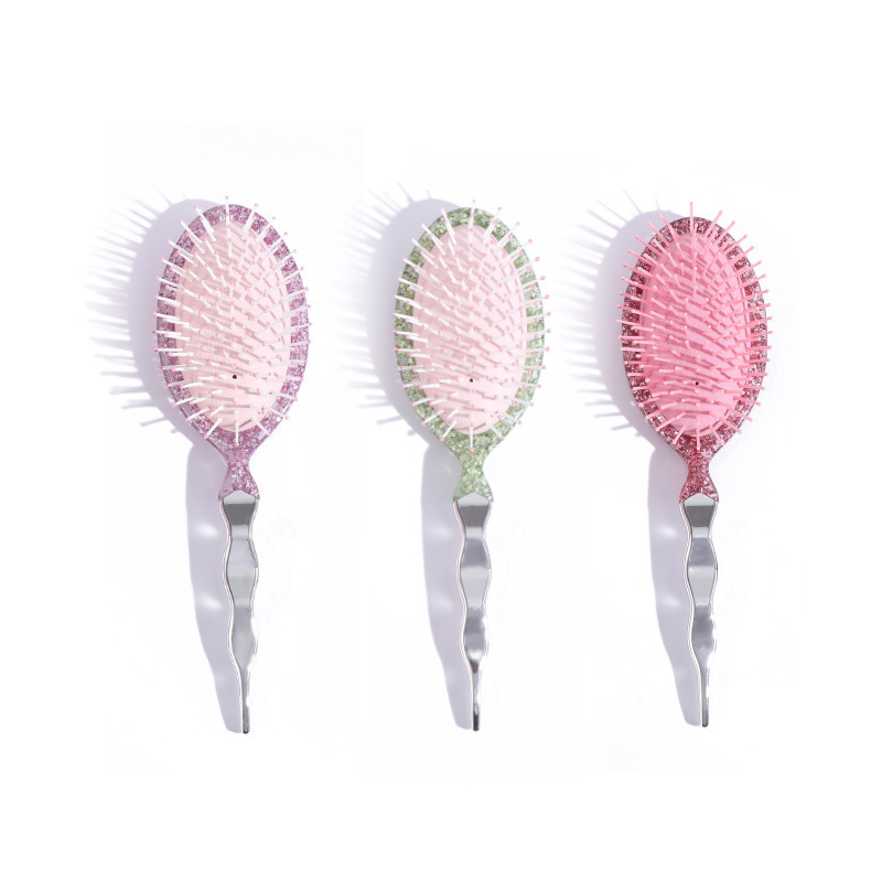 新しいマルチカラーオプションのスムーズヘアエアクッションコームマッサージふわふわスタイリングコームウェットとドライの両用ヘアスタイリングコーム|undefined