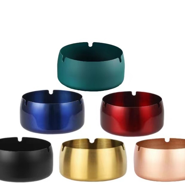 定制广告印logo 不锈钢烟灰缸批发家用商用酒吧网咖台球商场礼品