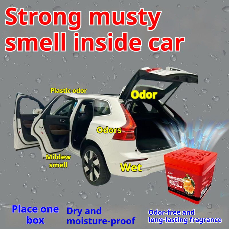 Cross-Border Special Car Dehumidifier Box, In-Car Odor Removal Magic Box, Removes Musty Smell and Odor from the Car, Long-Lasting Fragrance, Moisture Absorption