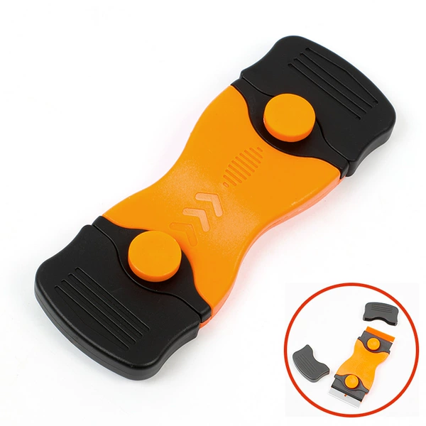Double-headed orange black shovel