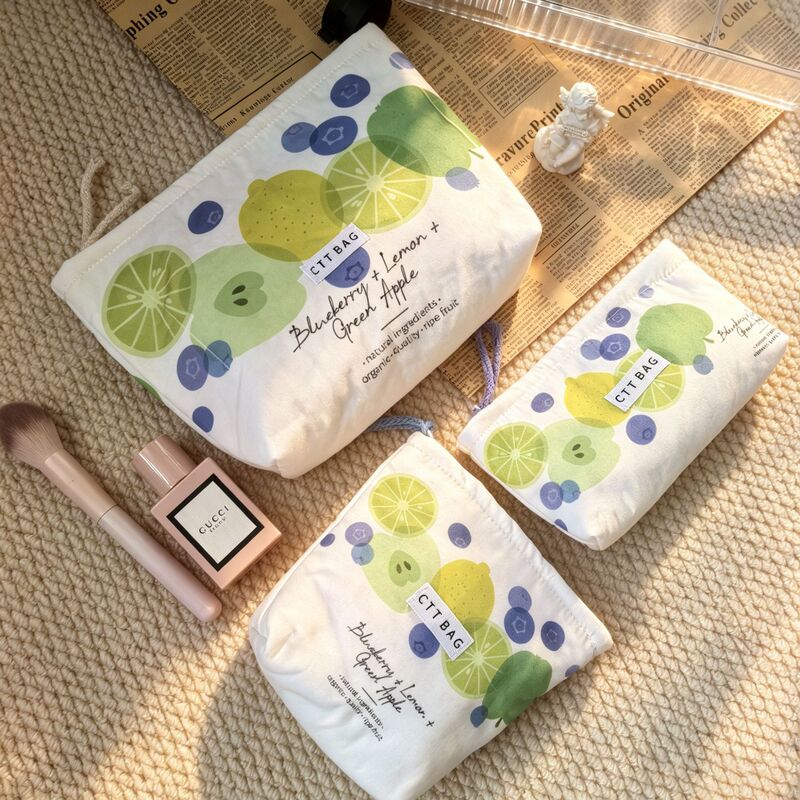 New Fruit-Themed Makeup Bag with High Aesthetic Value, Large Capacity Storage Bag, Clutch Bag, Small Pencil Case, and Bag-In-Bag Combination New Fruit-Themed Makeup Bag with High Aesthetic Value, Large Capacity Storage Bag, Clutch Bag, Small Pencil Case, and Bag-In-Bag Combination