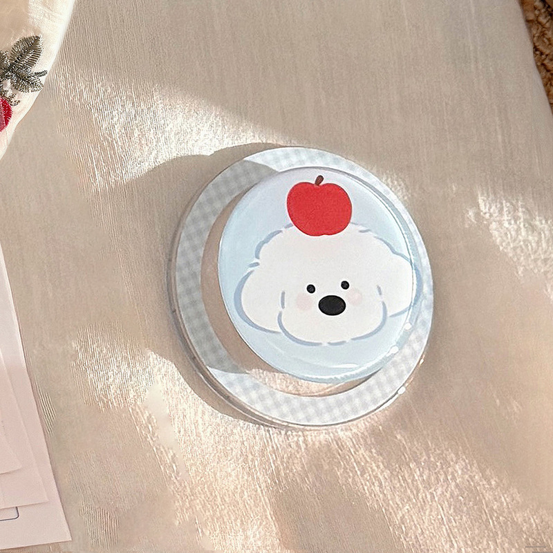 Ins Style Apple Puppy Suitable for Magsafe Magnetic Holder Mobile Phone Strong Adsorption New Lazy Creative Cartoon Ins Style Apple Puppy Suitable for Magsafe Magnetic Holder Mobile Phone Strong Adsorption New Lazy Creative Cartoon