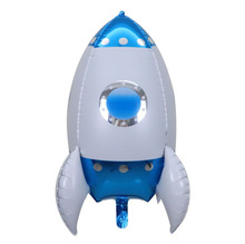 新款太空人铝膜气球火箭机器人宇宙飞船儿童布置生日派对装饰批发