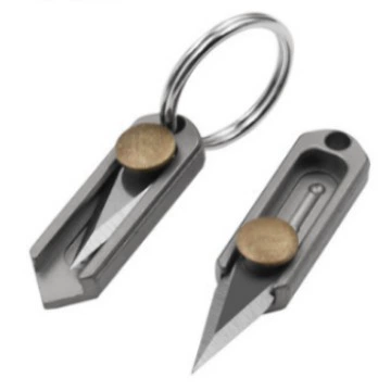 Мини-толкающий нож из нержавеющей стали острый нож Портативный брелок самооборона подвеска раздельный Экспресс-нож для распаковки