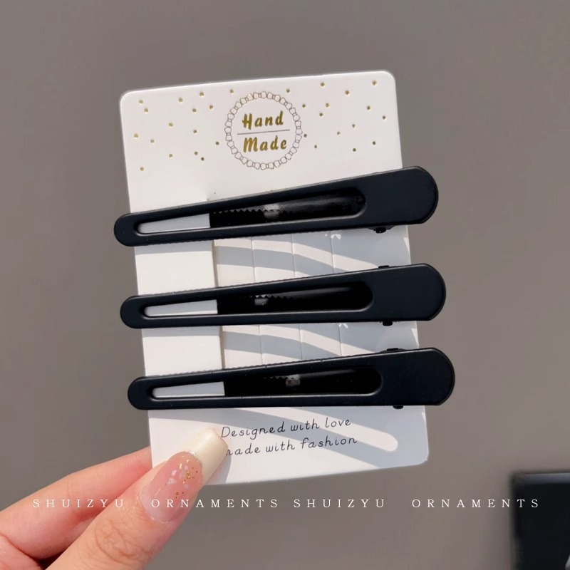 Pinza para el cabello de dopamina sin costuras de color caramelo clip lateral femenino flequillo clip para el cabello roto tocado clip de pico de pato y2k horquilla de una palabra