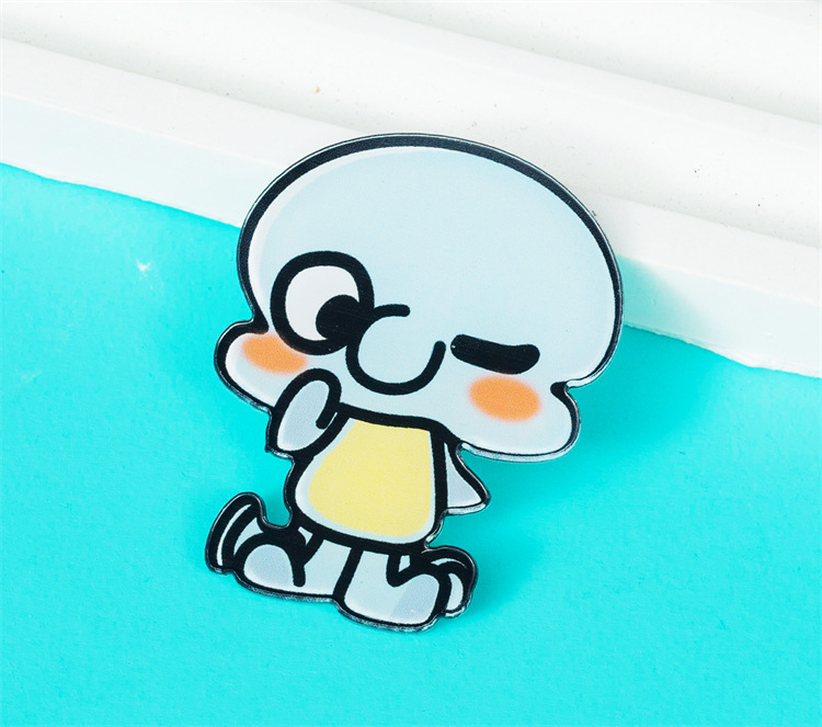 かわいい漫画スポンジ赤ちゃんアクリルブローチ装飾ストラップ学生小さなプレゼントバッジ卸売アクセサリー|undefined