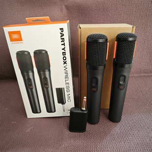 Cross-Border Export Wirelessmicrophone One-To-Two Wireless Microphone Partybox Audio Microphone