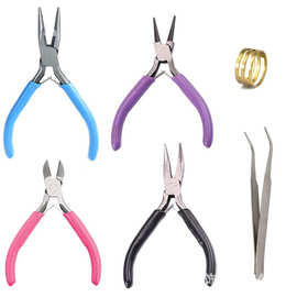 6件装DIY珠宝钳套装 多功能弯嘴钳斜口剪钳迷你钳DIY绕线串珠工具
