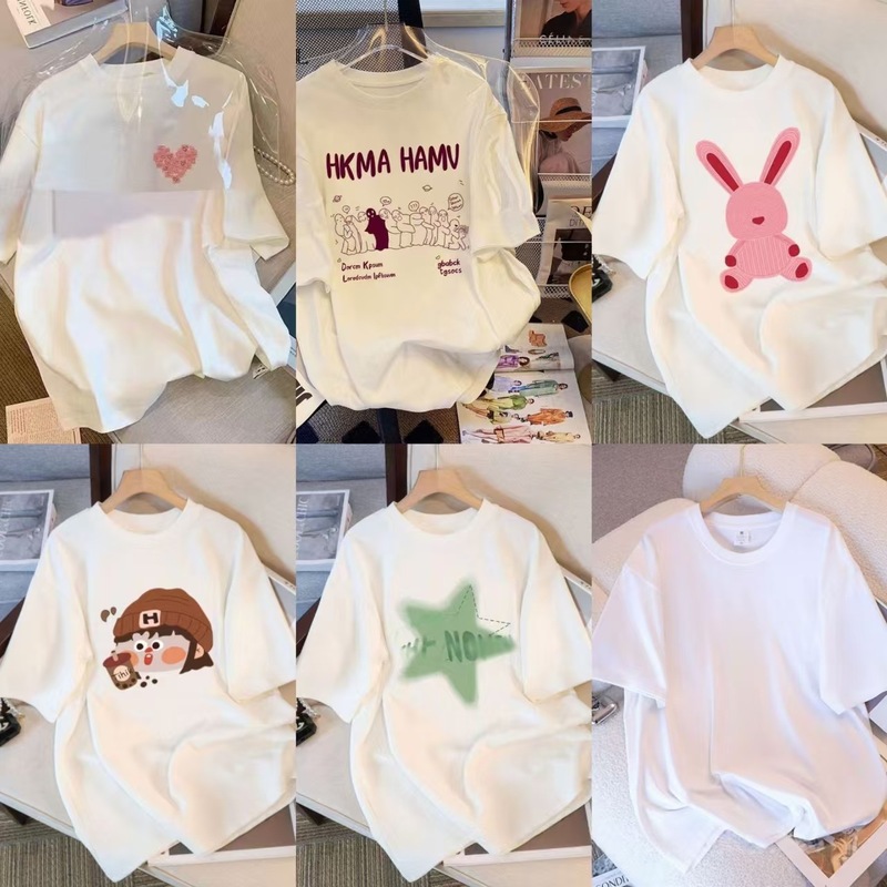 2025 新しい純綿半袖 tシャツ女性の服女性のトップス半袖 tシャツルーズ tシャツ女性の半袖卸売供給|undefined