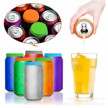 跨境硅胶可乐盖可防尘且密封性能可重复使用易拉罐盖可印硅胶杯盖