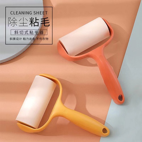 New oblique tearing pet hair adhesive dust removal roller dust paper household pet hair and clothing hair remover