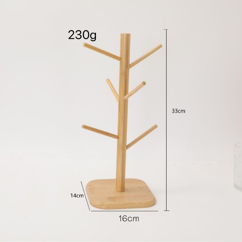 竹ツリー型マグカップホルダーリビングルームキッチンカップ収納ラック木製デスクトップコーヒーカップ収納ラック|undefined
