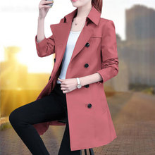 风衣外套女中长款修身2025春秋季新款秋冬大码外套东南亚外贸批发