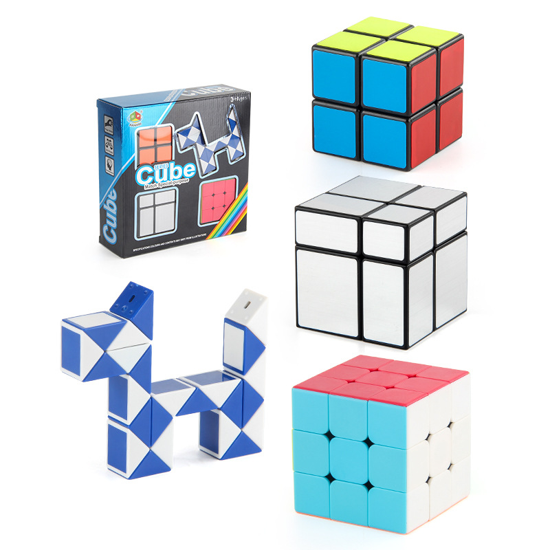 Panxin Cubo de Rubik de forma especial Serie de regla mágica caja de regalo traje espejo de segundo y tercer orden Variedad del cubo de Rubik regla mágica serpiente mágica pequeño cubo de Rubik
